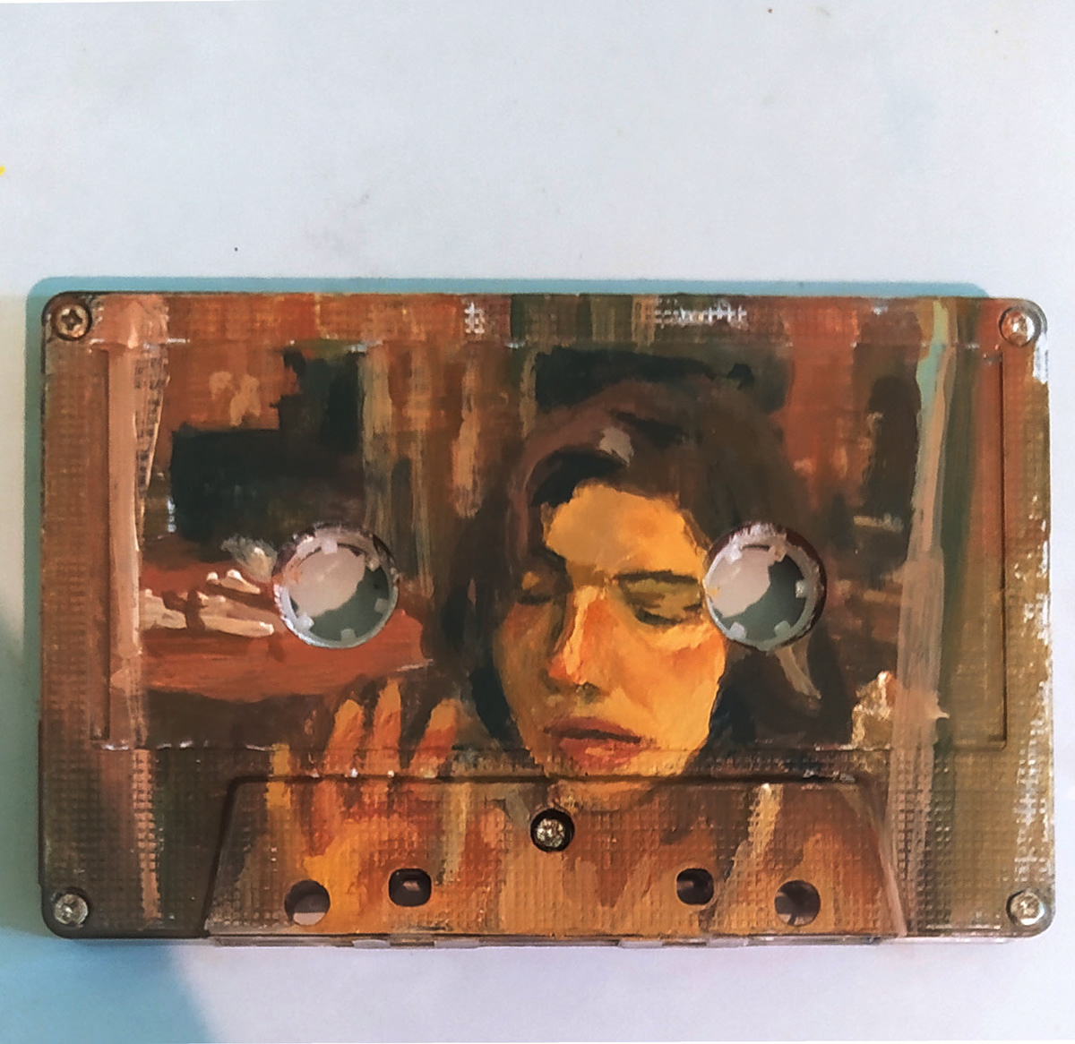 cassette tapes fanart gouache painting TheDoubleLifeofVeronique vintage