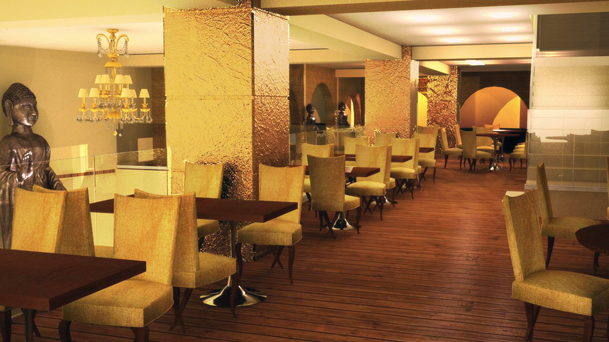 3D MAX Render Interior manchester restaurant rendering vray