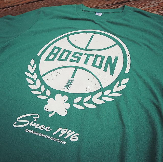 boston celtics basketball NBA type lettering apparel Typeface larrybird