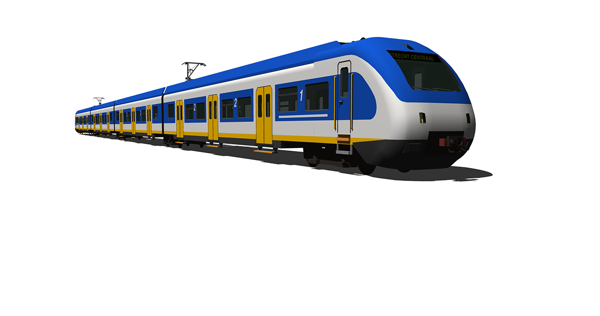 train Zug NS trein cab Render SketchUP 3D model