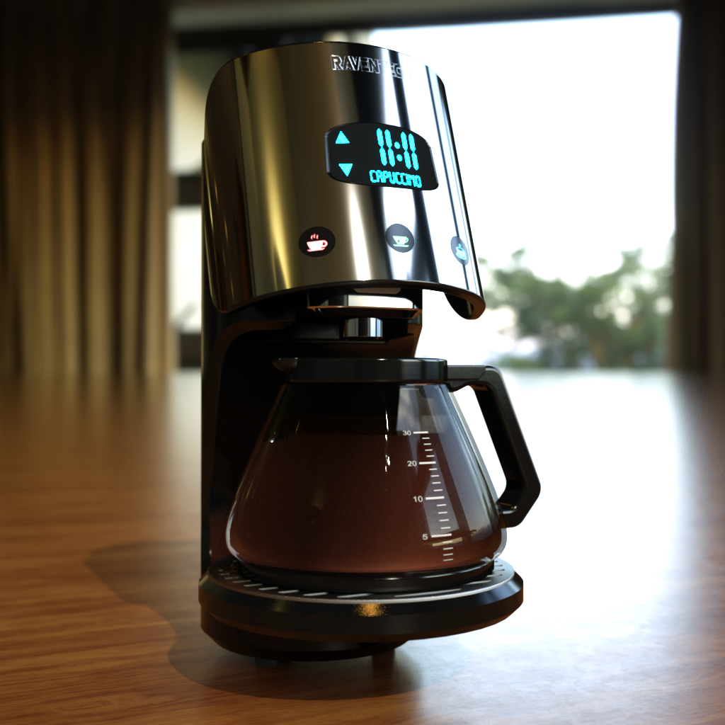 3D coffe design industrial machine props Render