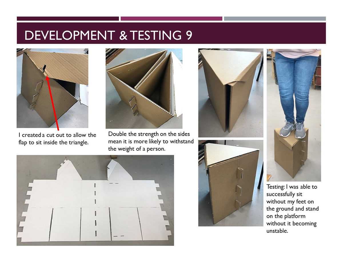 cardboard festival Foldable Platform testing