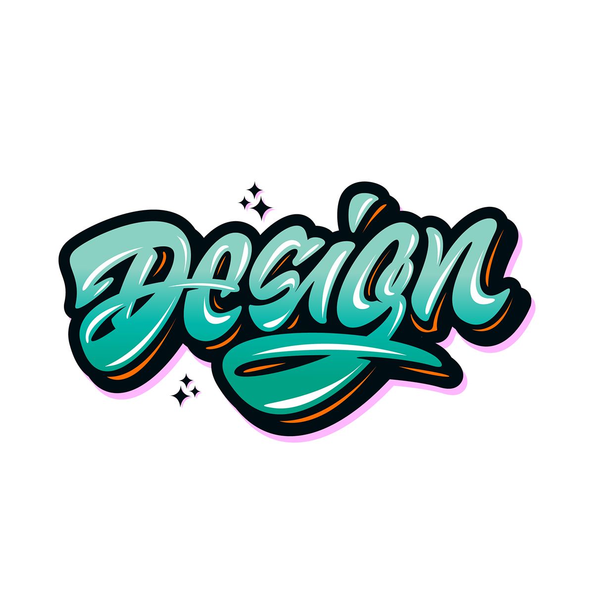logo lettering design type art print Style richert Script #original