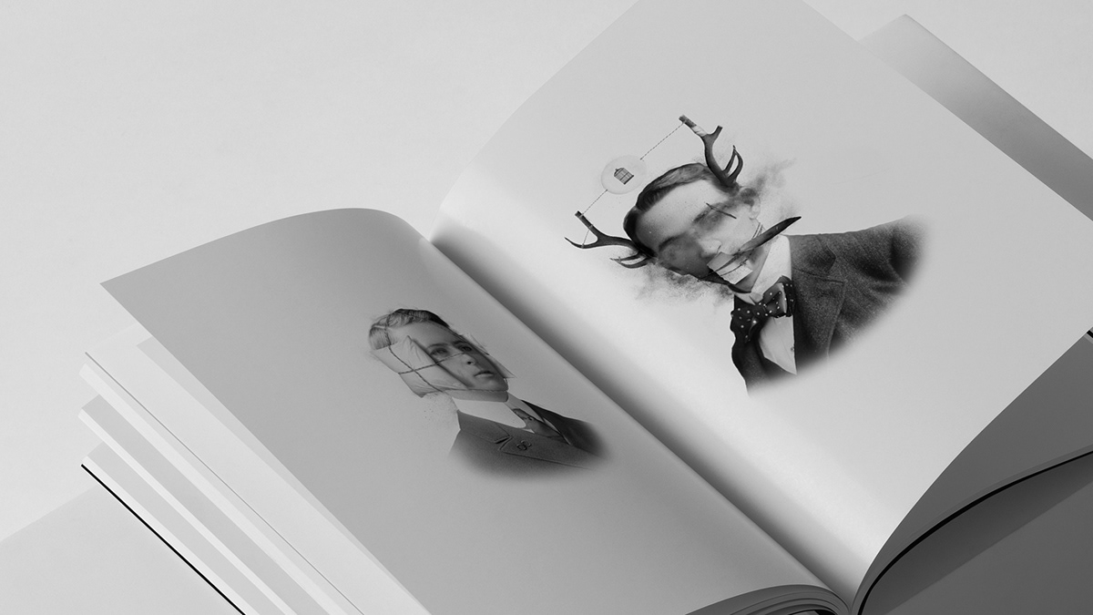 antlers black book collage dark edition ILLUSTRATION  limied portraits print