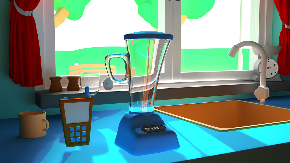 scramble 3D short BrentNew dezpro animations cartoon kitchen objects