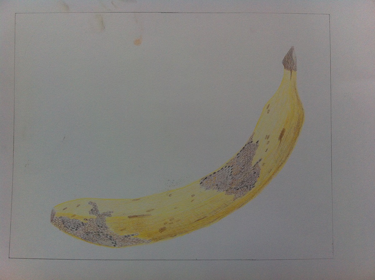 banaan slang kleurpotlood