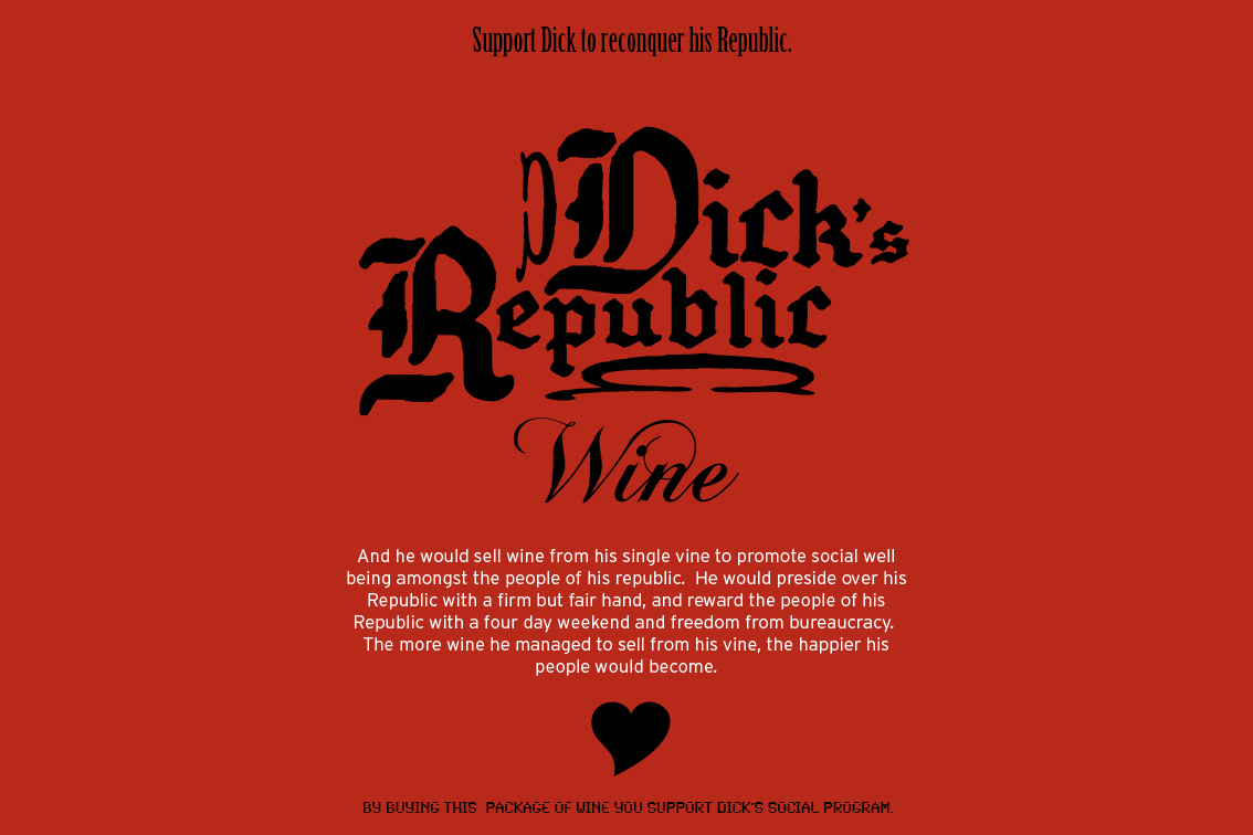 dick's republic water wine milk TetraPak