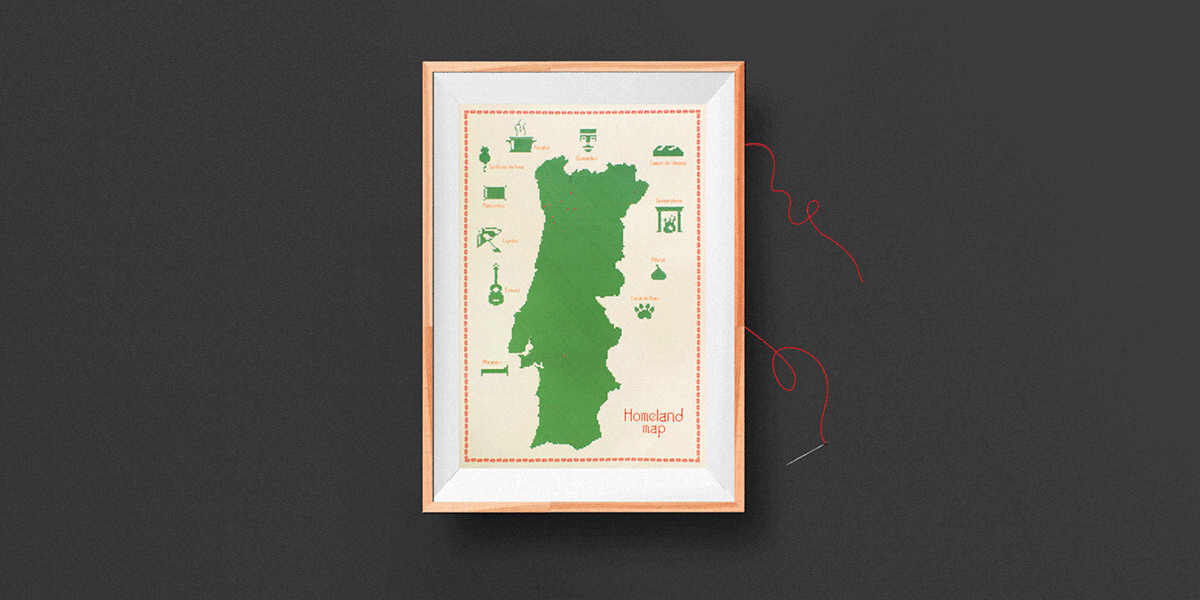 stitching cross stitch handmade map interactive homeland pixels artcraft thread home