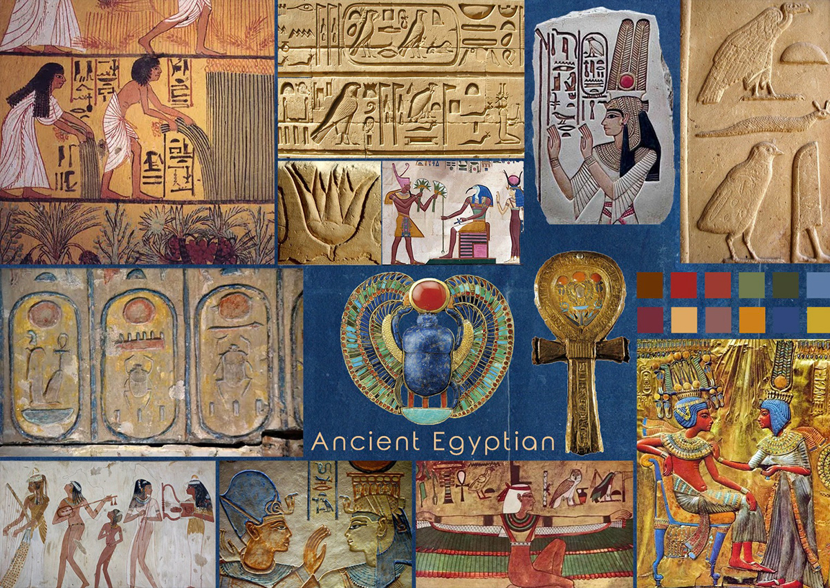 ancient egypt Digital Art  digital painting Drawing  greek historical art history minoan painting   prehistoric