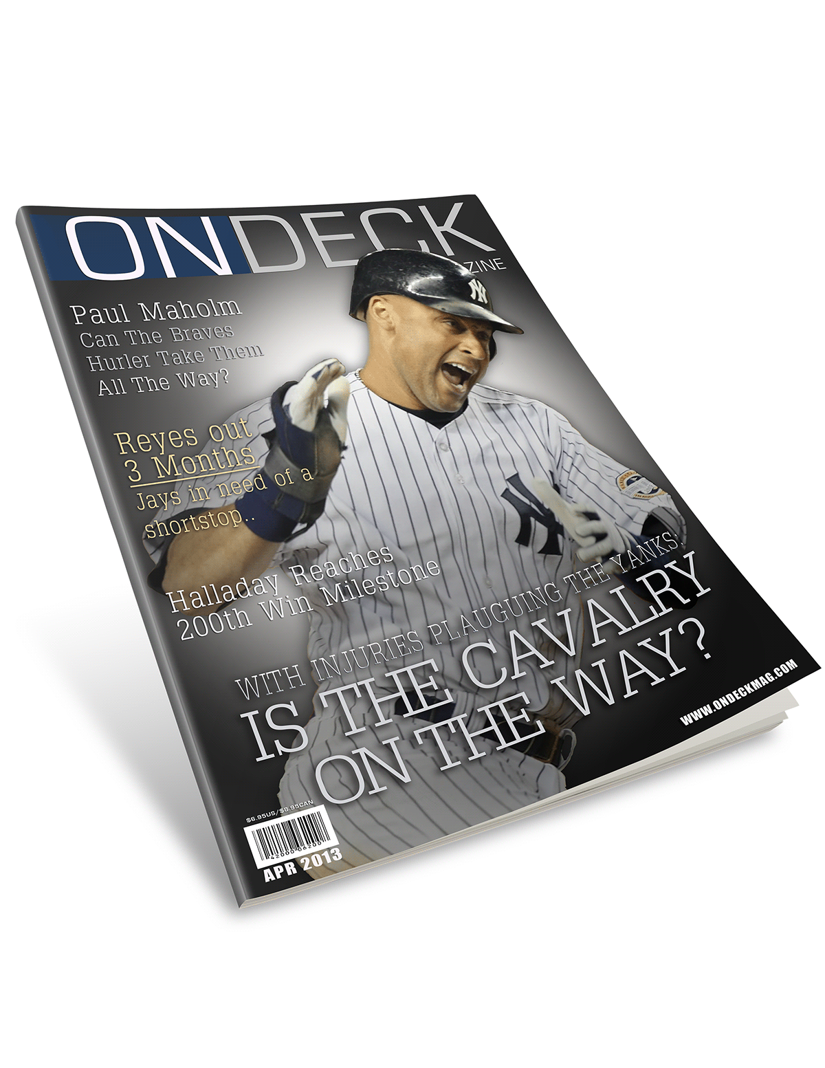magazine cover layout baseball