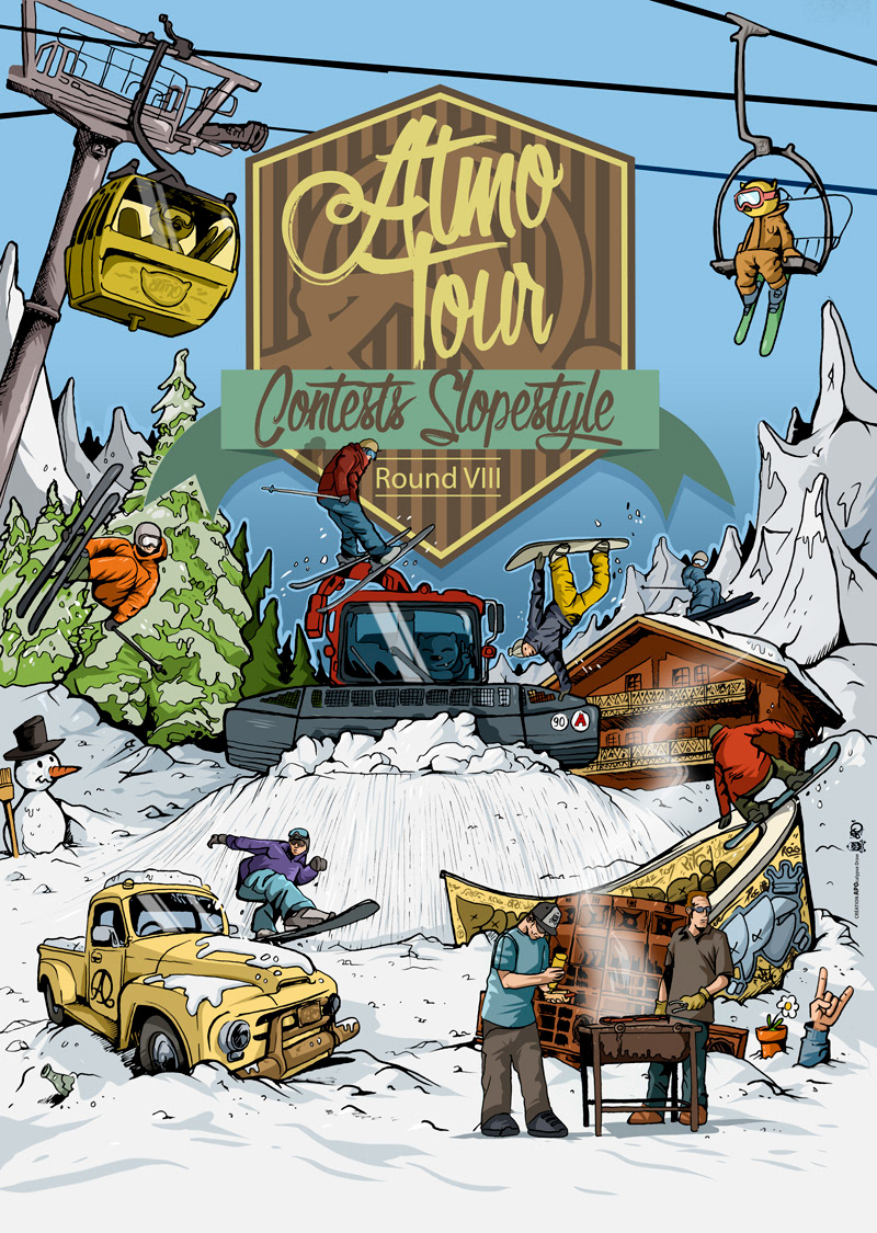 contest snowboard Ski poster affiche APO apocalypse draw