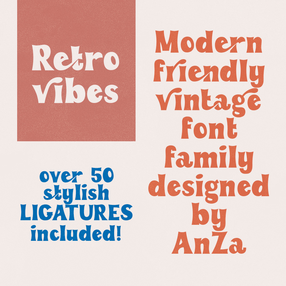 60s 70s american bold branding  cursive Display font Retro sans serif