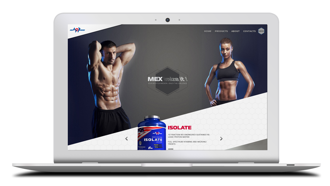 Health food supplements BodyBuilding fitness Scrolling html5 parallax body sport