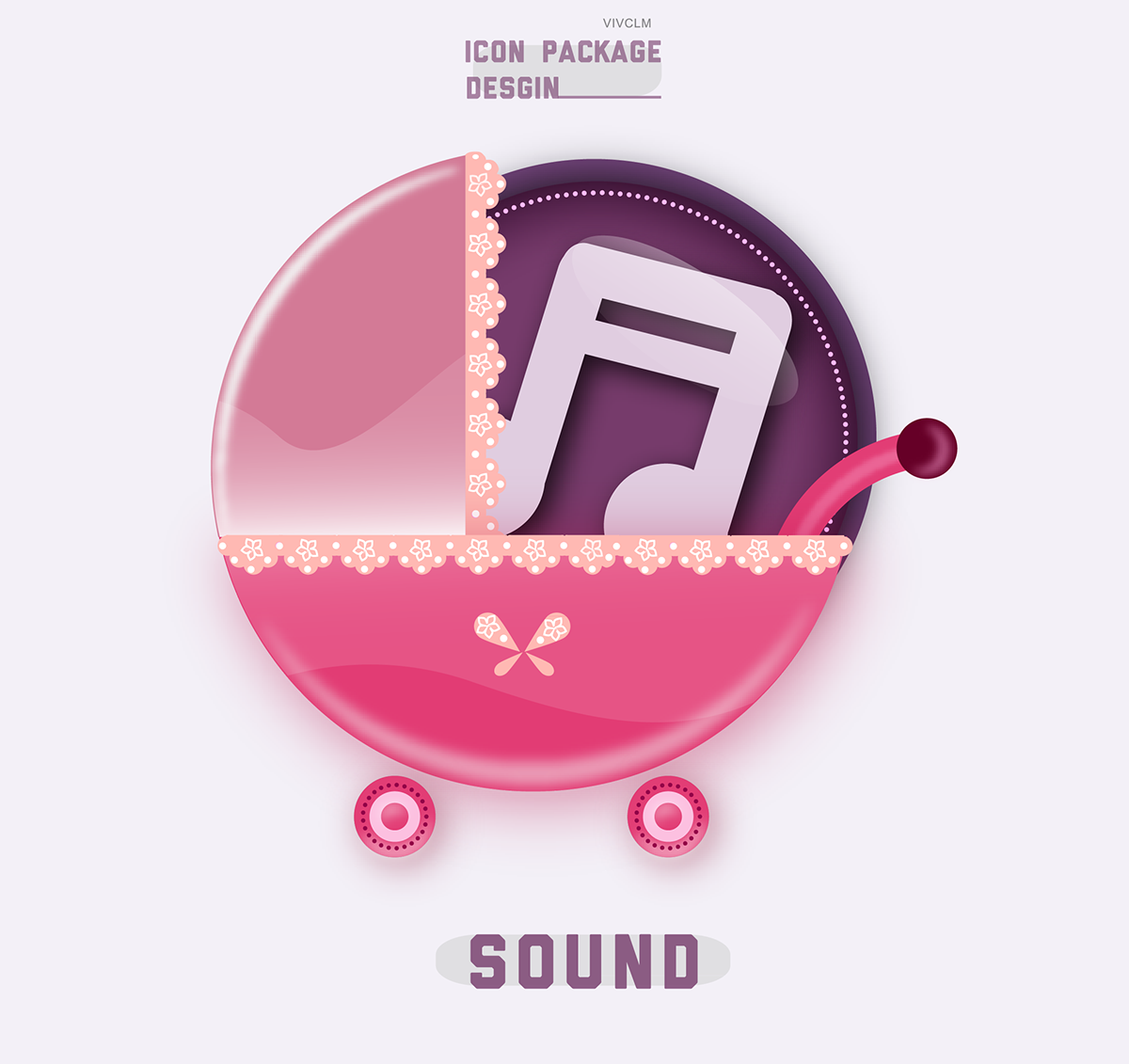 icons design mail home next previous Exit music icon baby trolley babytrolley pink purple lace camera