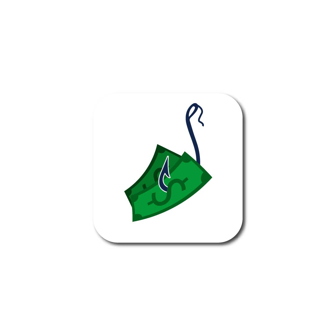 cash dollar tech modern green hook fish vector adobe illustrator cashbait logo