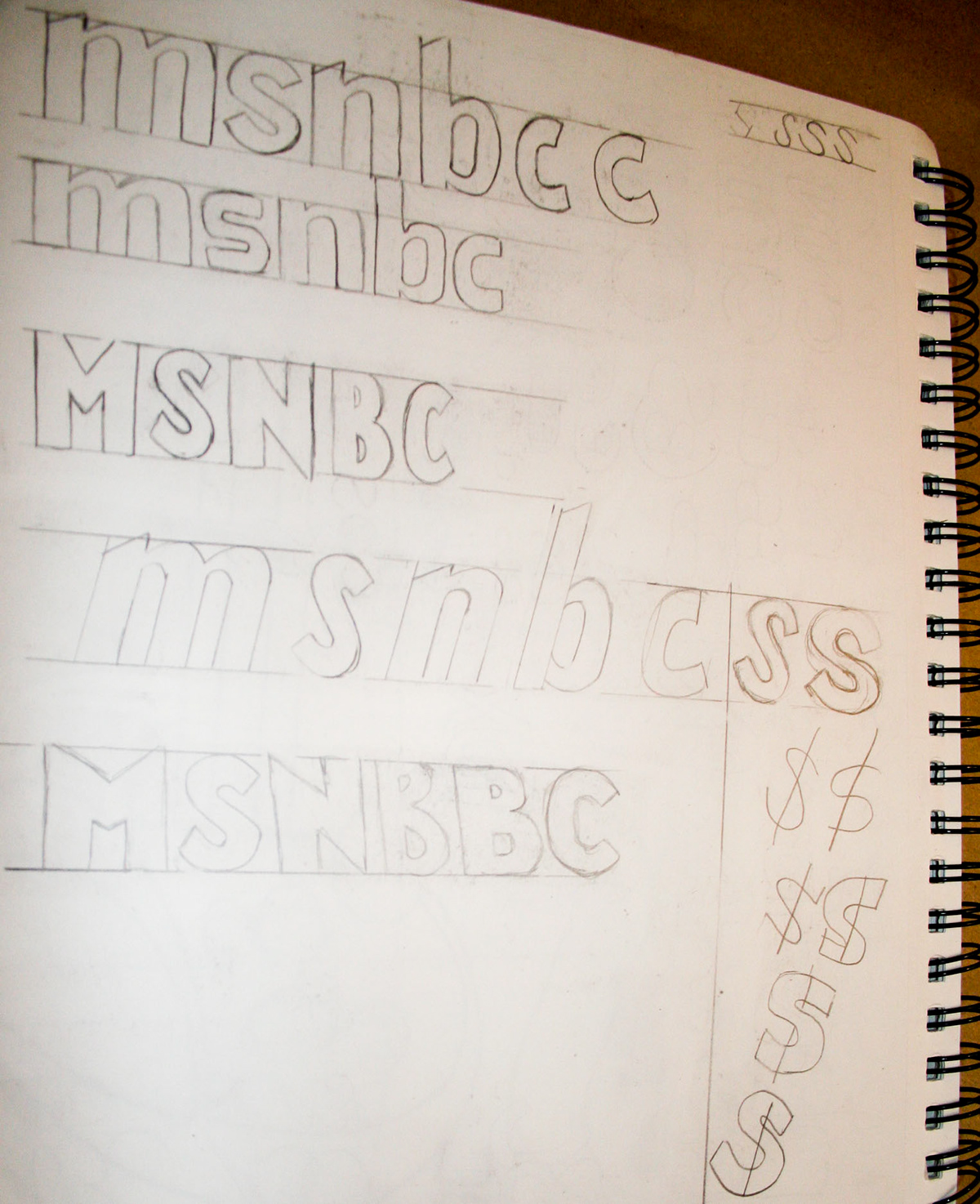 MSNBC logo redesign Franklin Gothic