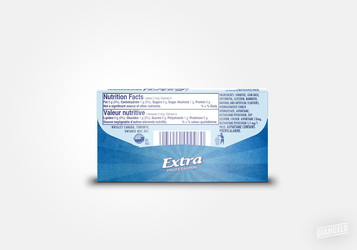 Extra Gum design package design  redesign