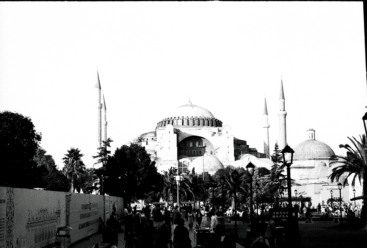 Travel city Street istanbul Turkey analog light dark people