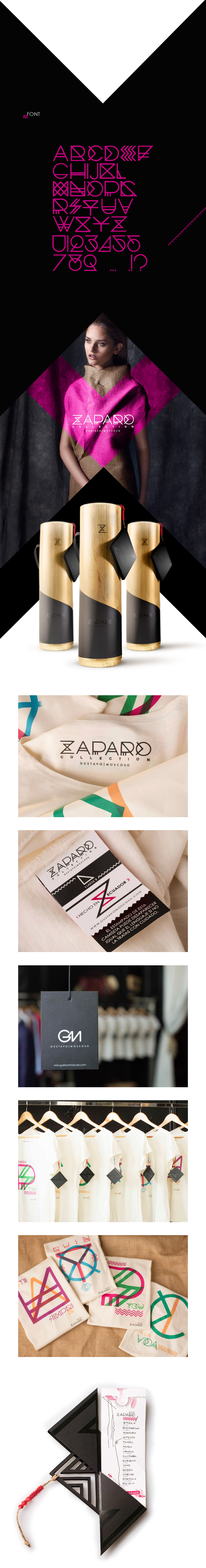 Clothing zaparo Ecuador Pack natural handmade craft culture language design Label typo