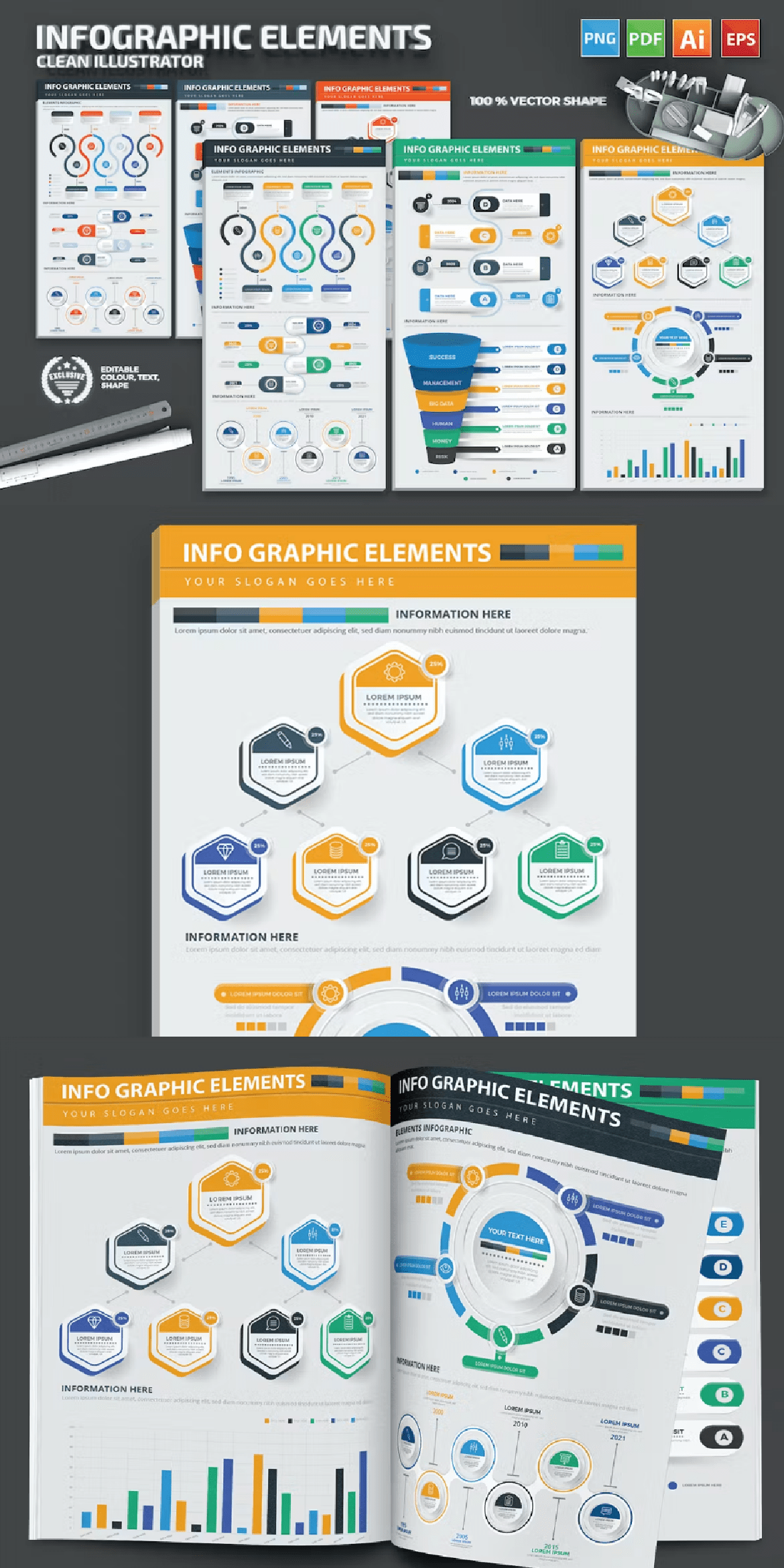 infographic infographics business funnel diagram Data chart Icon vector filter