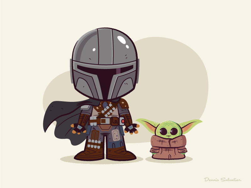 7 The Mandalorian and The Child Pinbacks or Magnets
