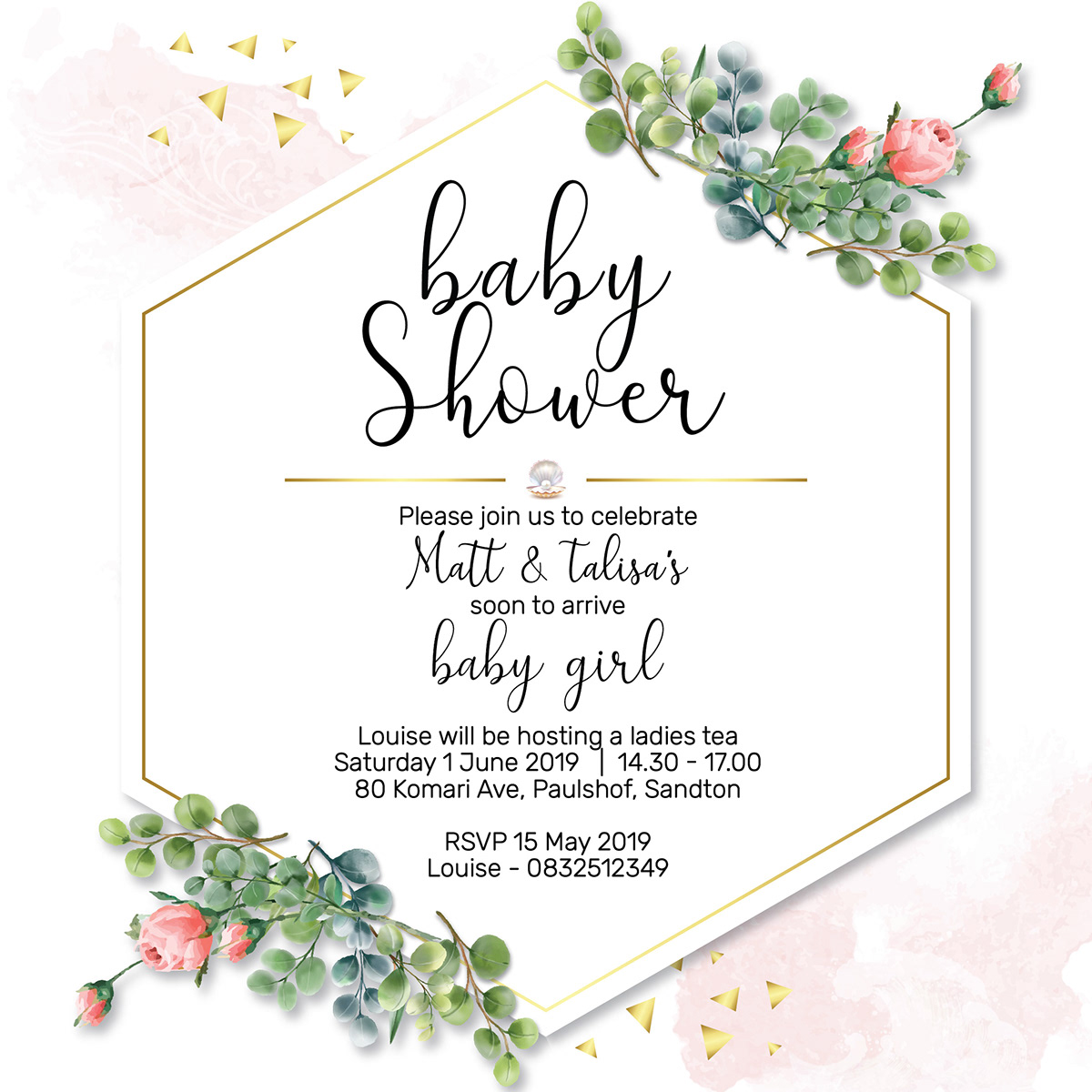 Baby Shower invite design