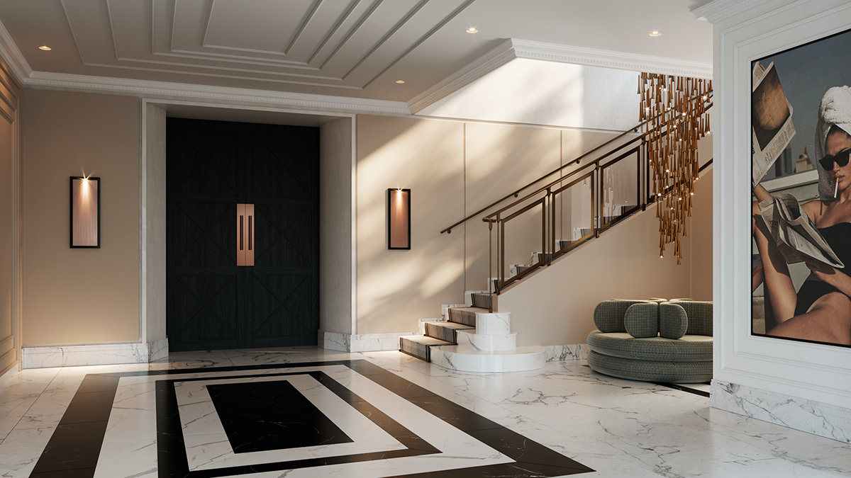 3ds architecture CGI corona design Interior Render spain Villa