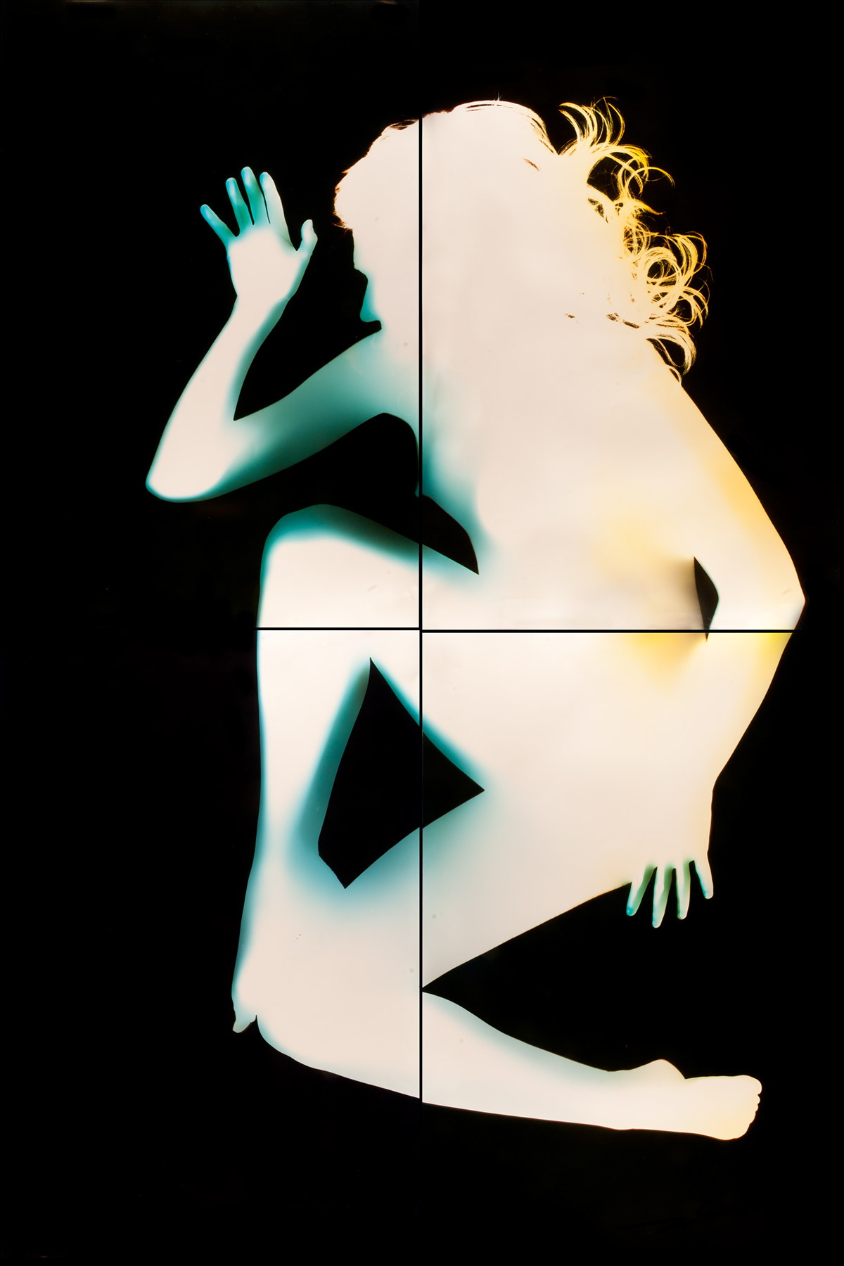 Contact Prints contact c-print figure risd large scale 1/1 Analouge darkroom color nude