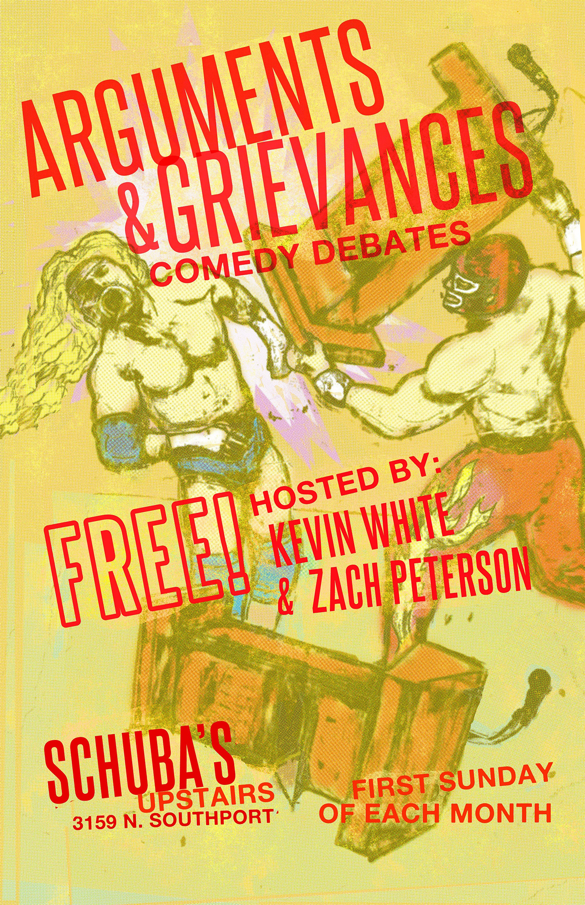 Event poster Wrestling comedy 