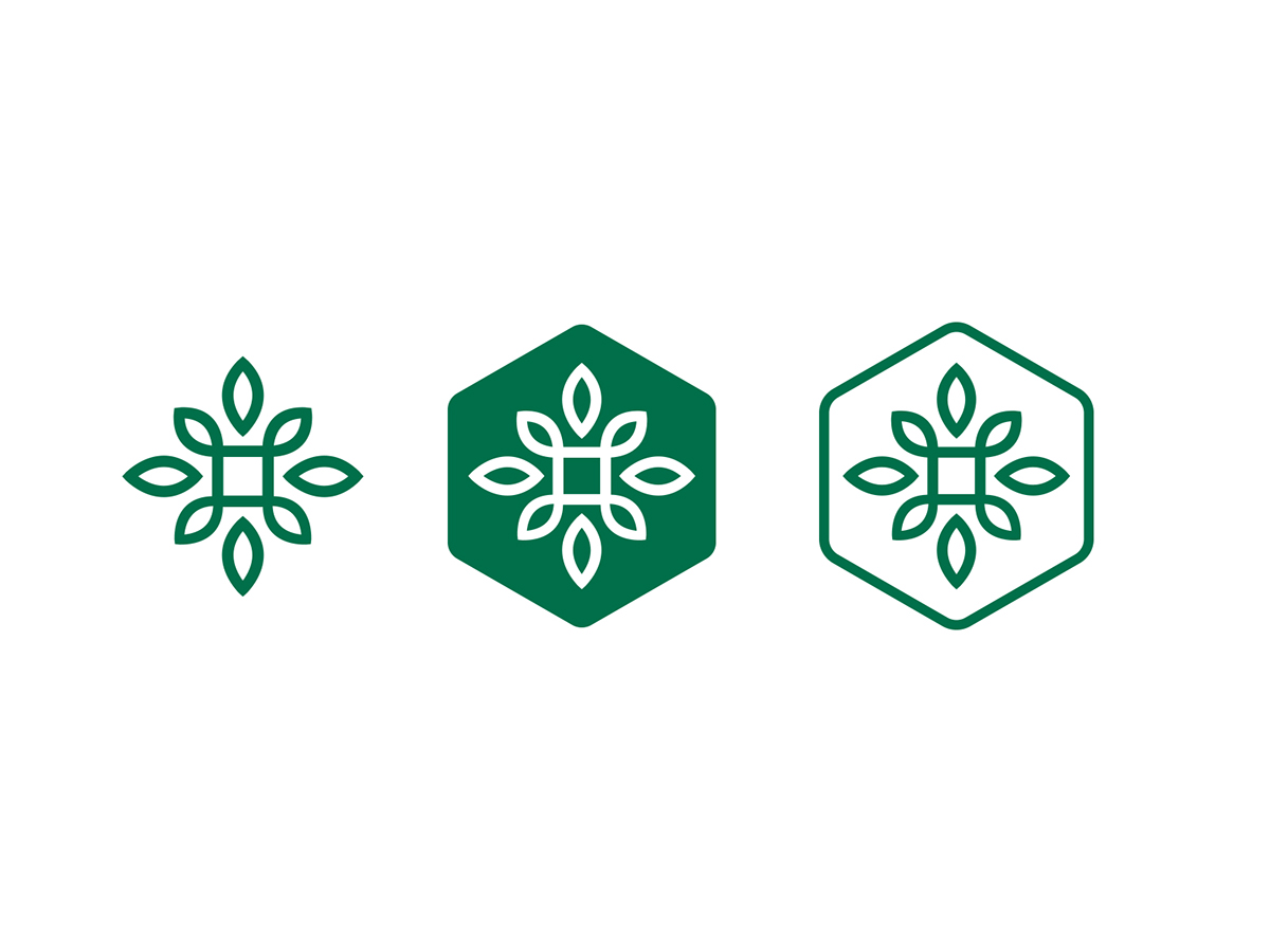 logo Nature lanscaping branding  monogram minimalist