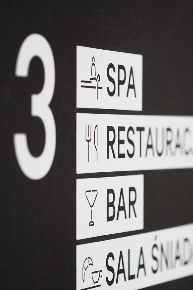 Signage hotel design wayfinding signs pictograms system