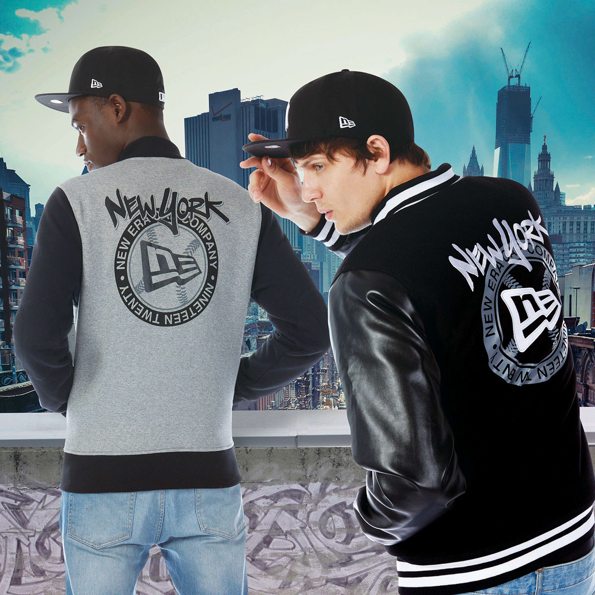 New Era new era footlocker New York capsule graphic tshirt varsity hoodie design apparel AOP jacket Europe