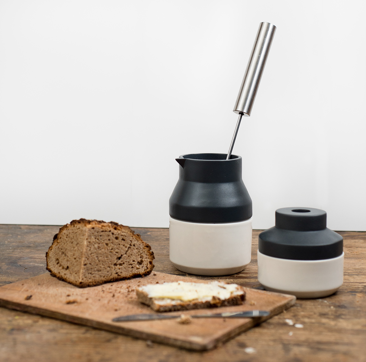 butter ceramic set Dairy milk eco organic cork 3d print app