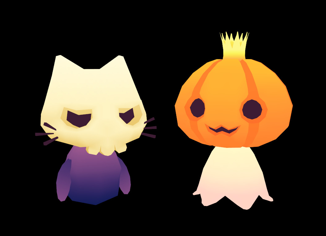 Low Poly 3d art cute spooky Halloween mobile game