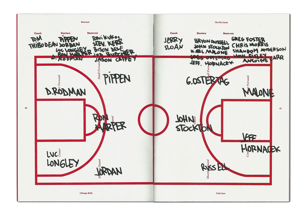 basketball chicago bulls jordan red black fanzine lettering magazine print Duotone michael