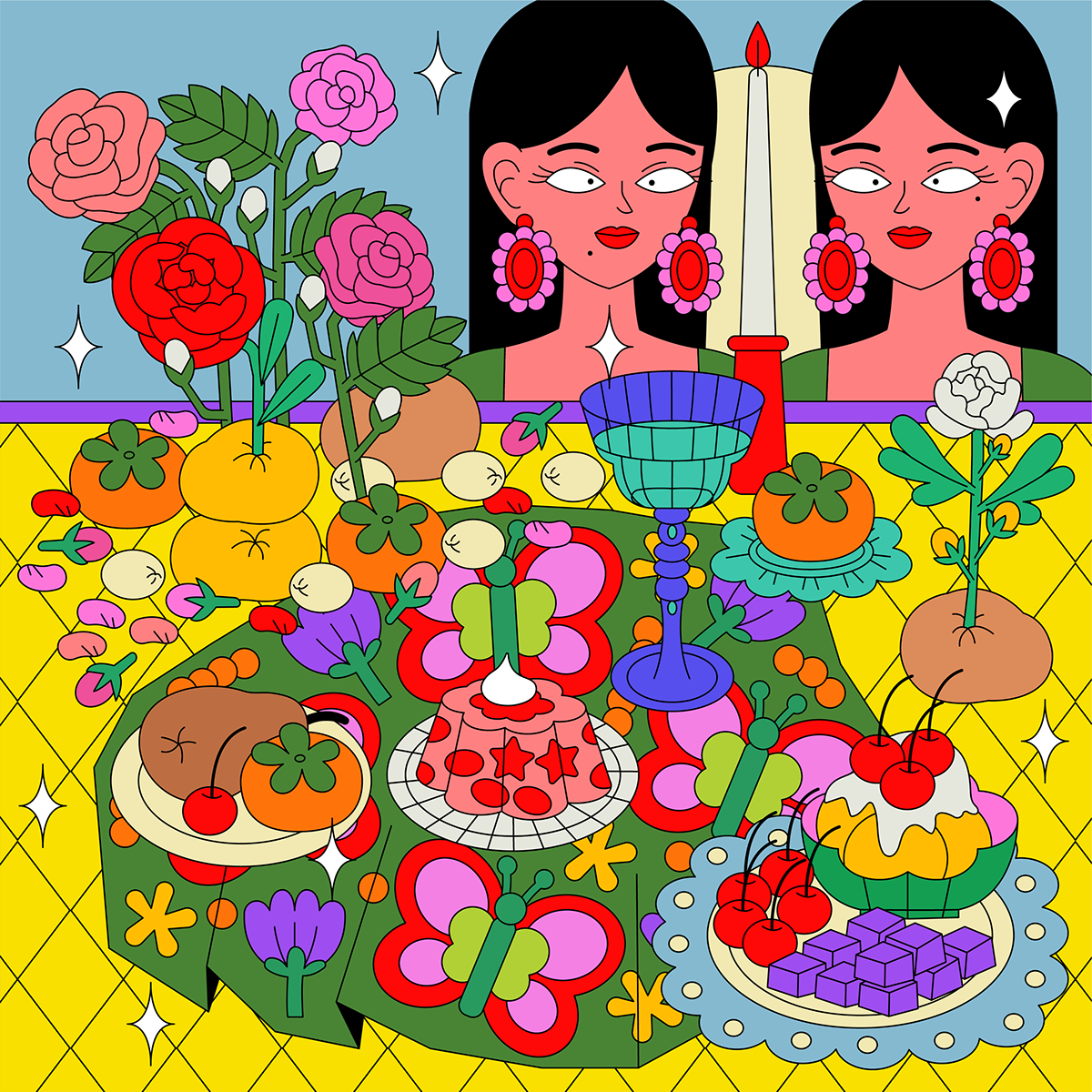 animal animation  floral flower Food  graphic design  ILLUSTRATION  motion poster typography  