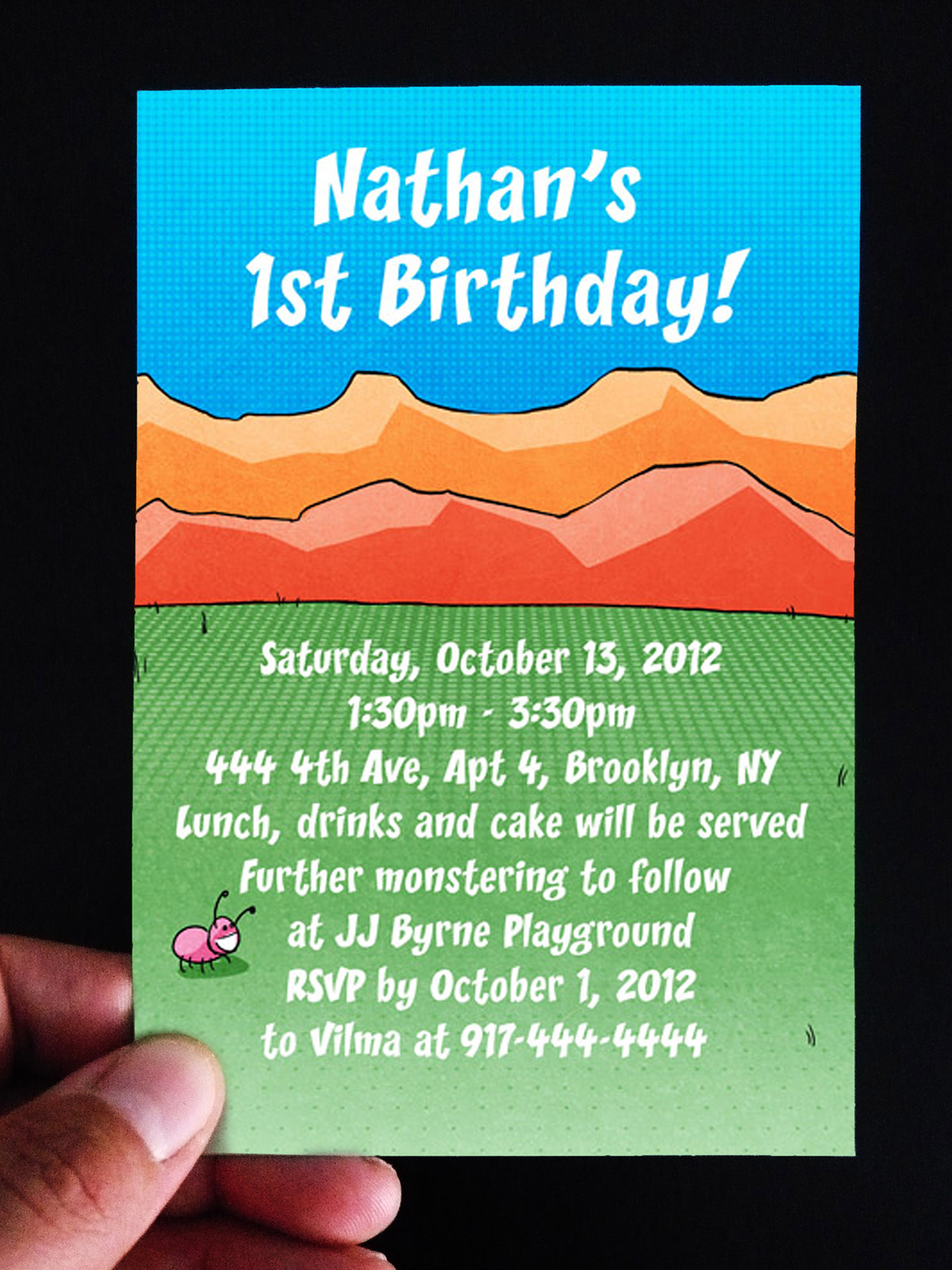 photo illustration  likeness birthday invitation Inivitations illustrated likeness kid's birthday