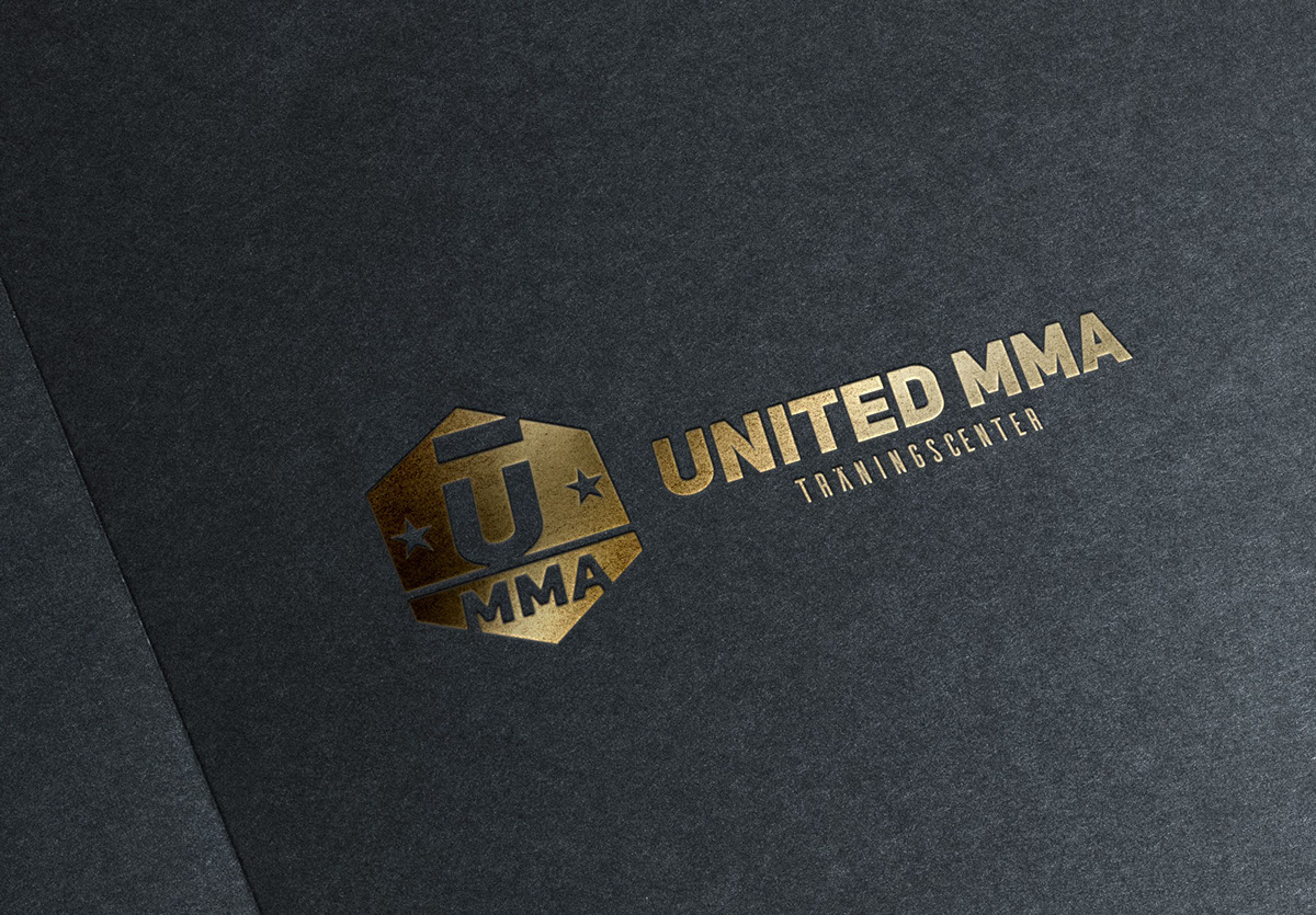 MMA gym Sweden UNITED MMA mma logo logo branding  brand identity