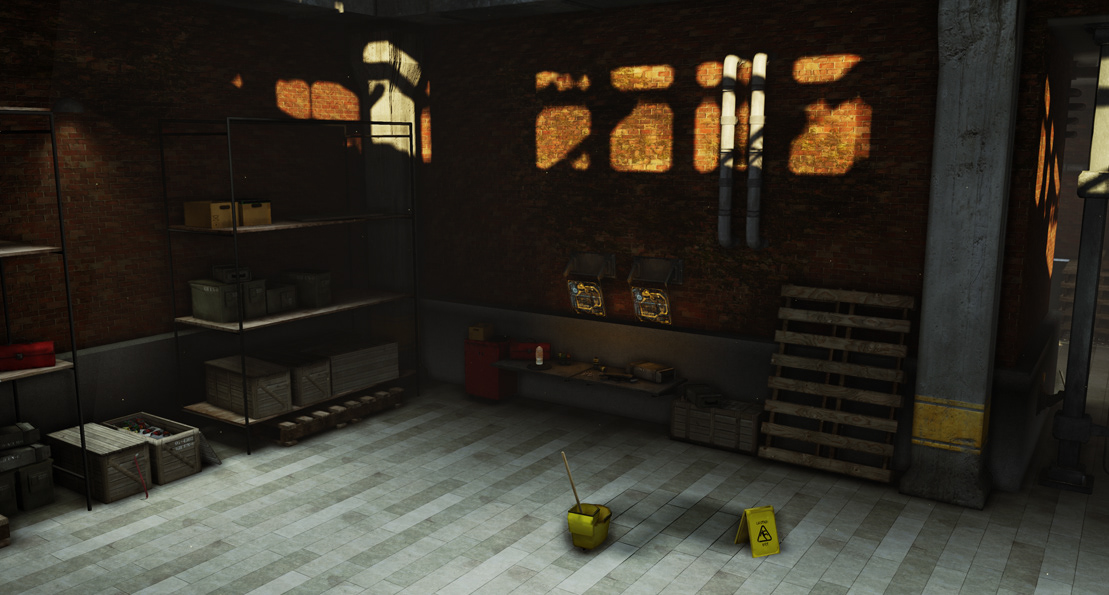 game 3D model texture UDK Unreal Engine 3D Studio Max photoshop warehouse game environment