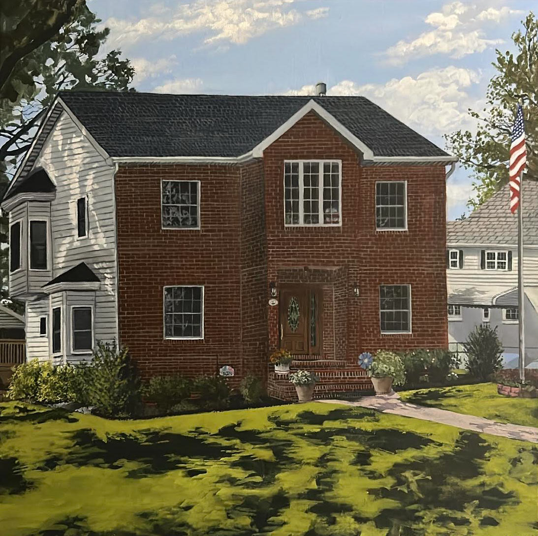 acrylic painting pleinair pleinairpainting brickhouse painting   artwork Landscape Baltimore Dundalk maryland