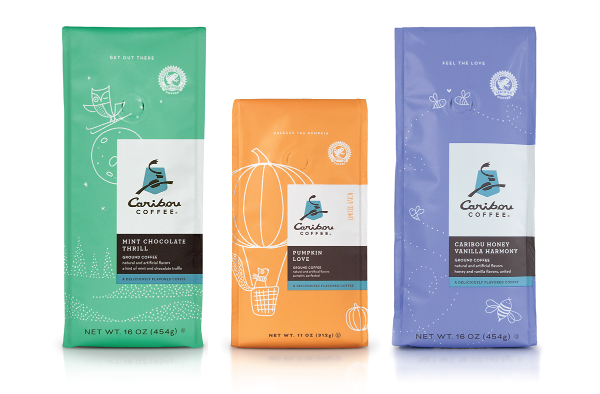 Coffee flavor Caribou package Fun bag
