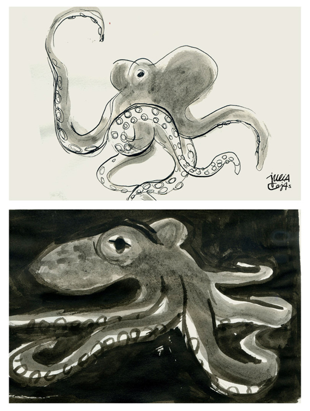 octopus monkey process ink