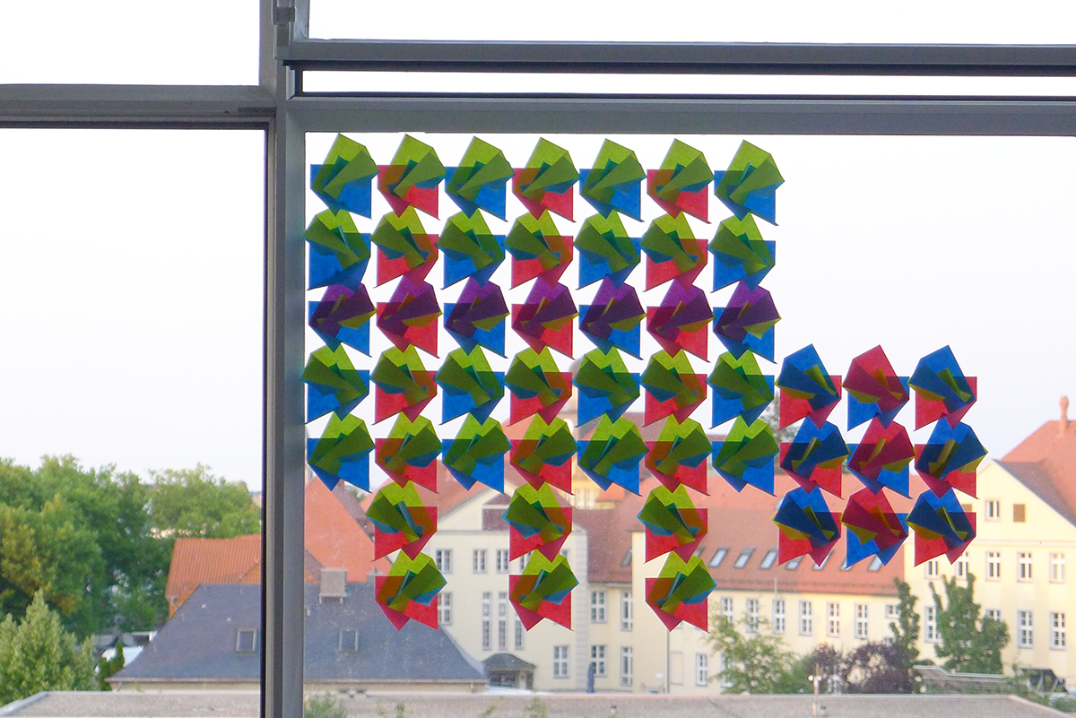 Urban city vienna folding paper installation public