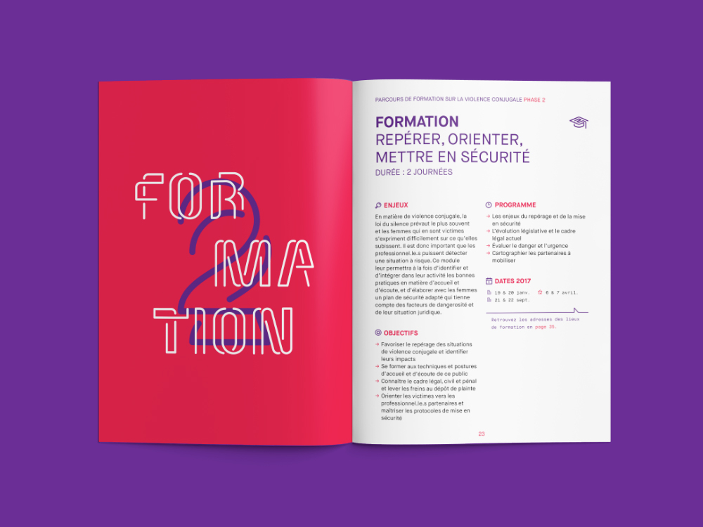 brochure book custom type women violence Association