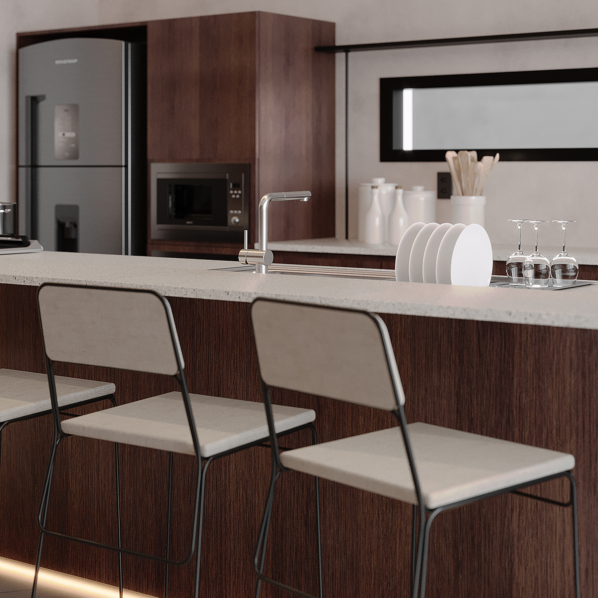 kitchendesign living room interiordesign interiorarchitecture architecture Render corona 3ds max archviz