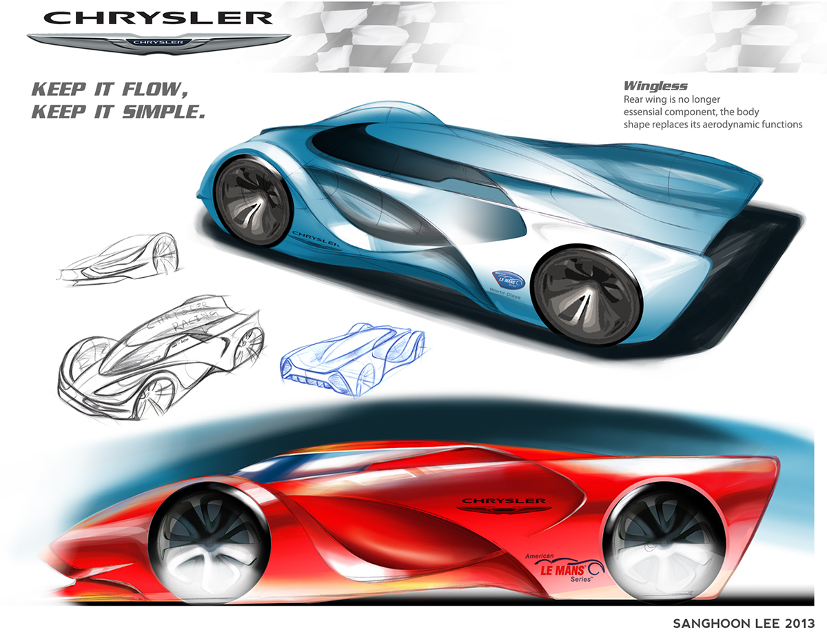 automotive   chrysler LeMans design race motorsports Turbine
