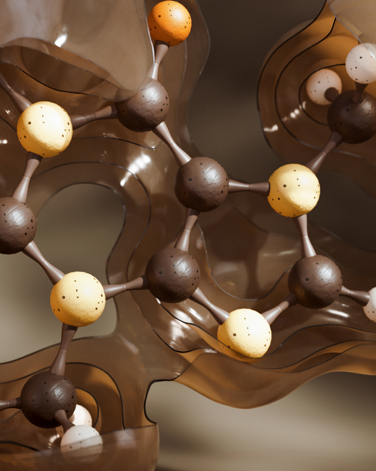 3D atom caffeine chemistry Coffee molecular biology molecule Pharma redshift science