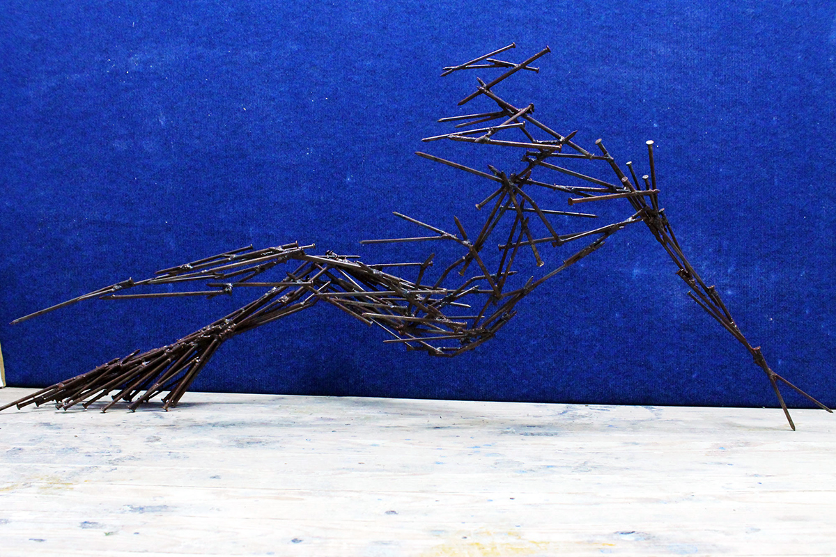 steel sculpture metal sculpture contemporary art serbian artsist bojan grujic abstract recycling welding