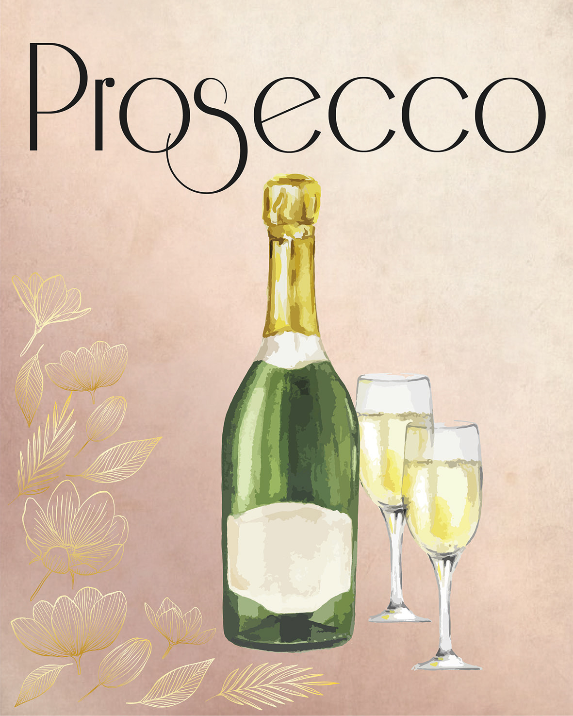 Prosecco poster Poster Design vintage Retro design