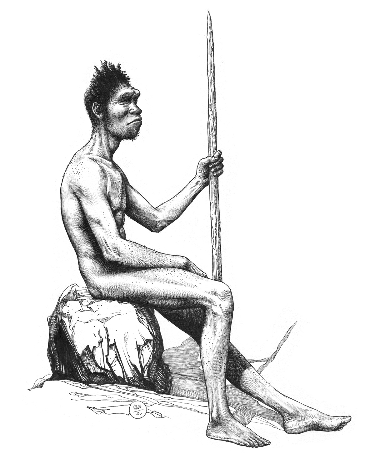 denisova homo human evolution ILLUSTRATION  illustrazione neanderthal paleoarte   portrait Prehistory preistoria